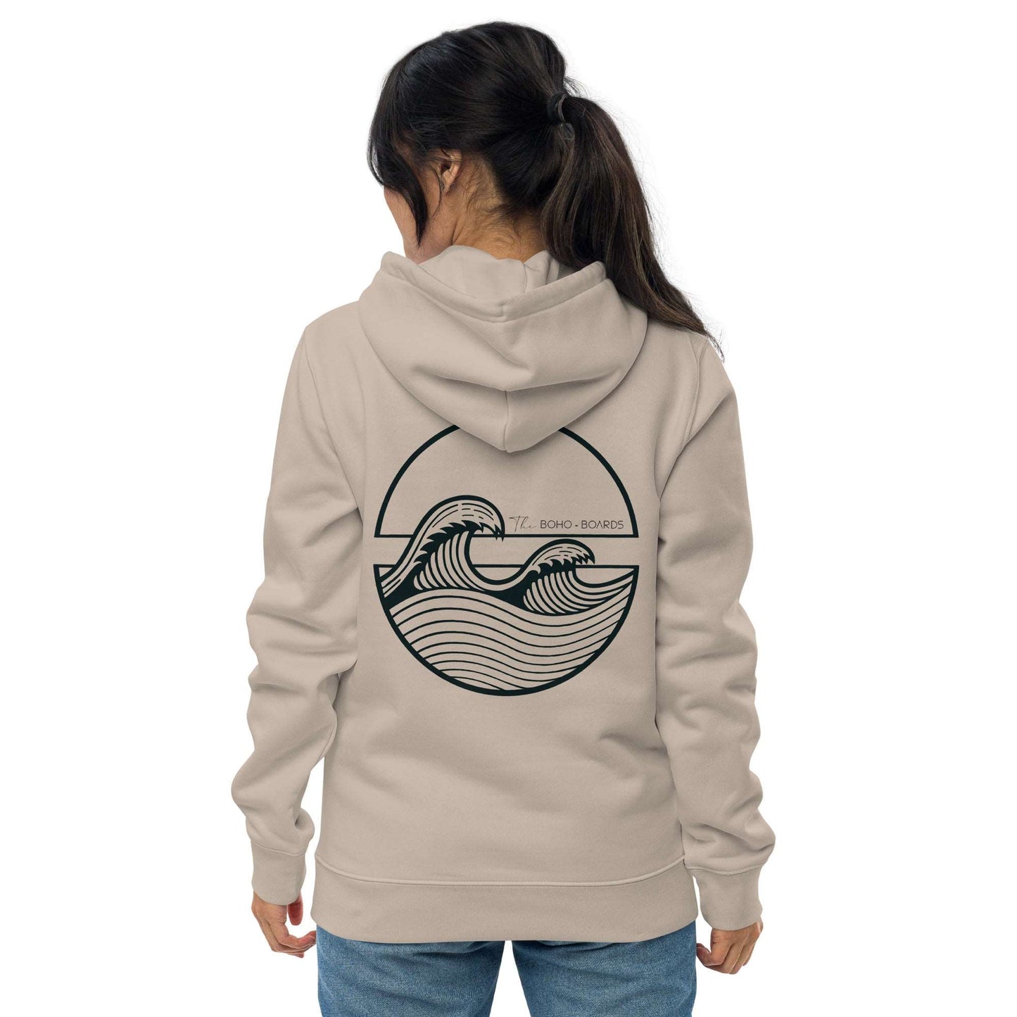 Cooler unisex hoodie mit dem Wellen Logo von The Boho-Boards